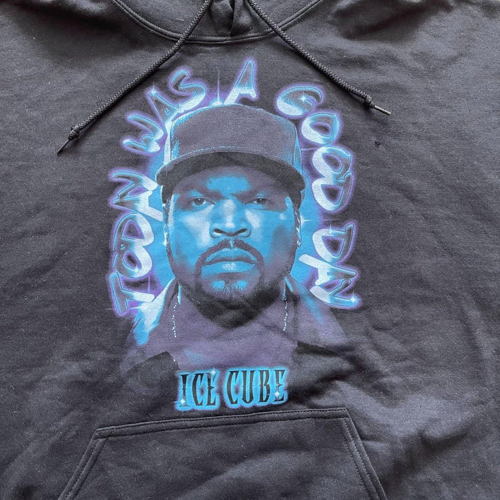 NEW HOT TOPIC ICE CUBE BLACK HOODIE SZ LARGE - Picture 3 of 6